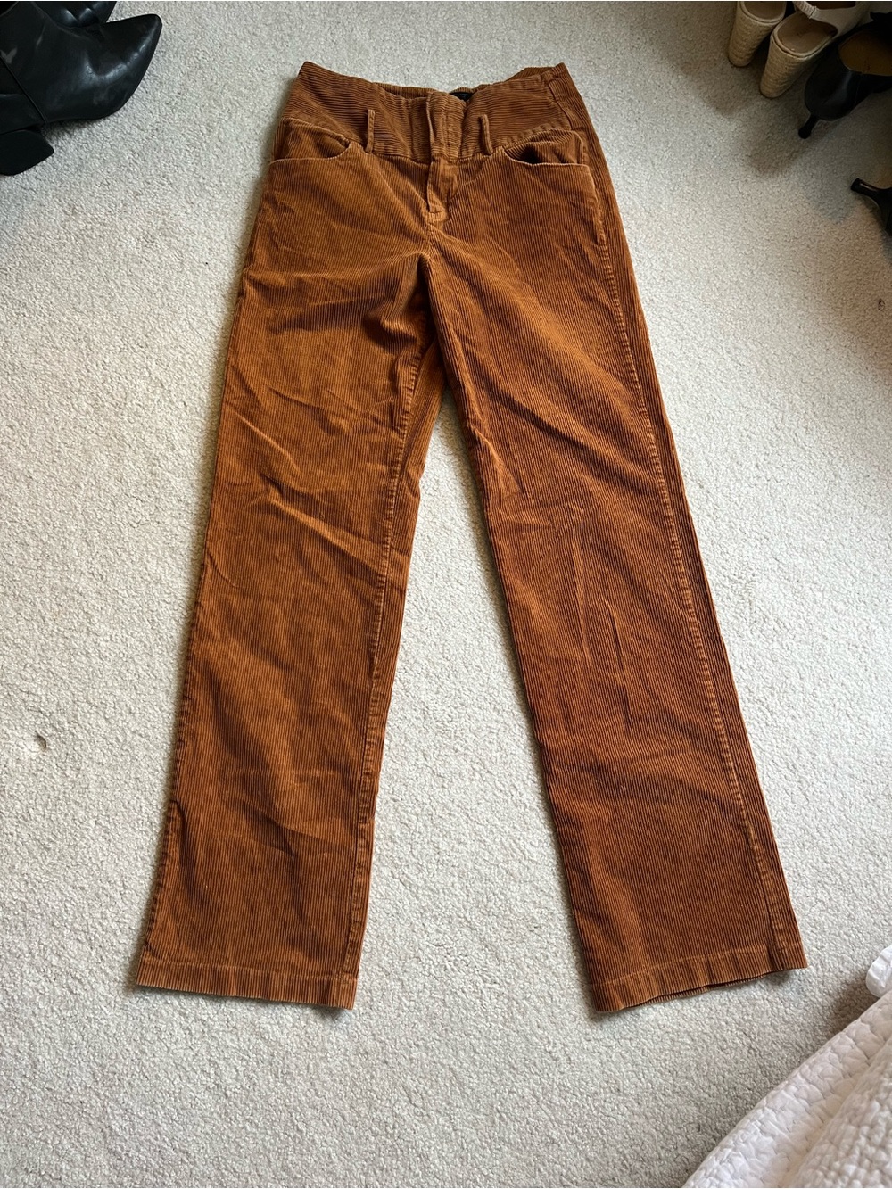 Women’s Corduroy Pants in Rust Brown